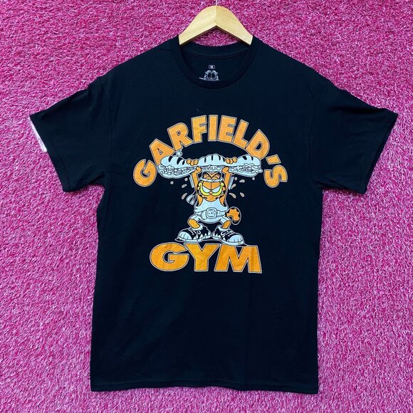 Garfield's Gym Lifting Sub Graphic Design T-Shirt Medium - Picture 1 of 4